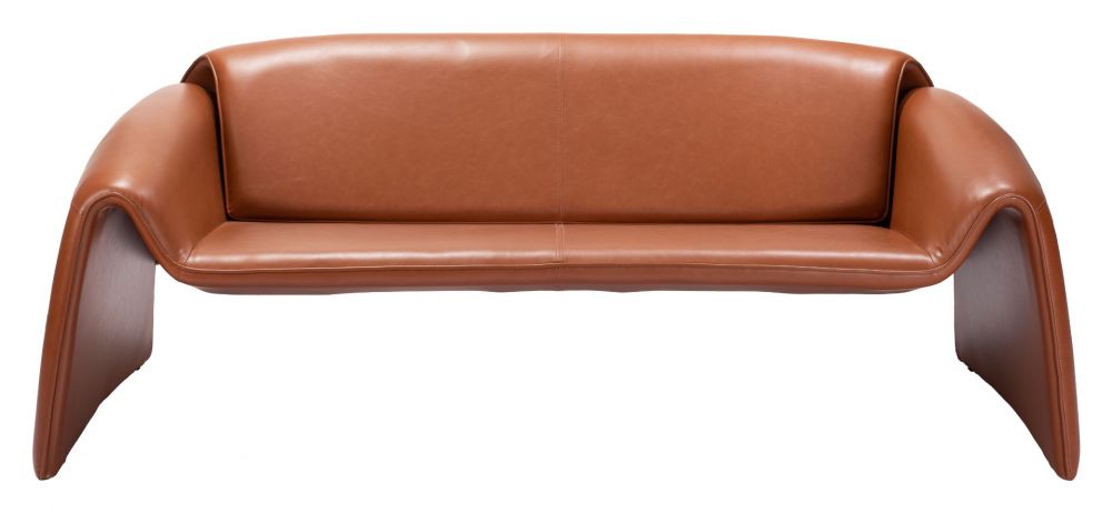 brown leather sofa