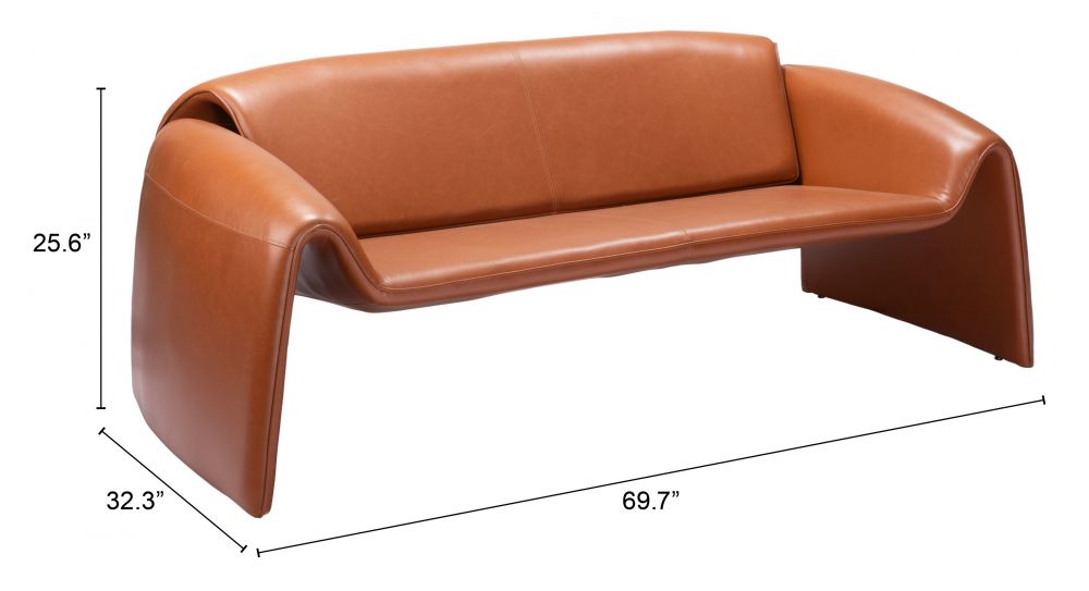 brown leather sofa