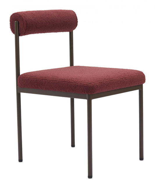 Red& Bronze dining chair