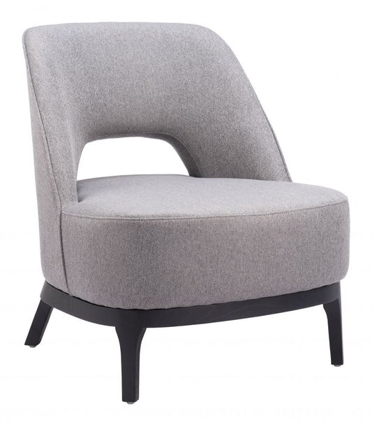 grey fabric accent chair