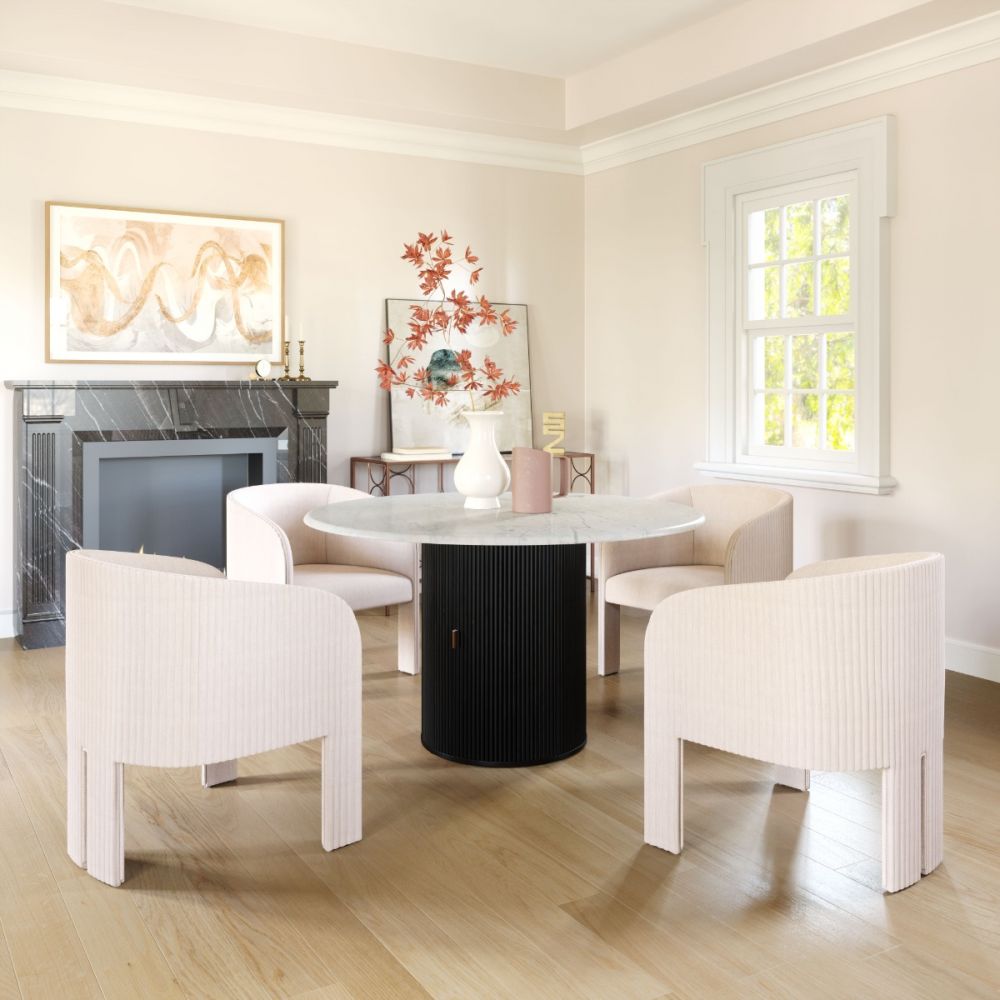 white dining set