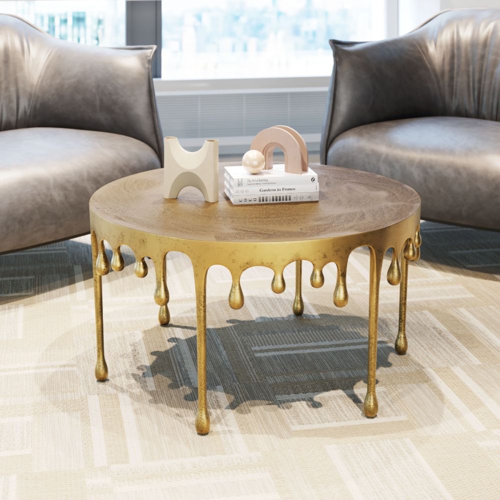 gold Aluminum coffee table