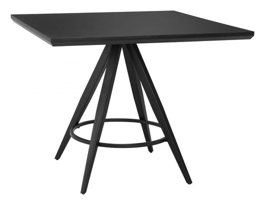 black dining table
