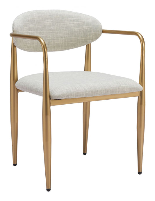 Quill Grey& Gold dining chair