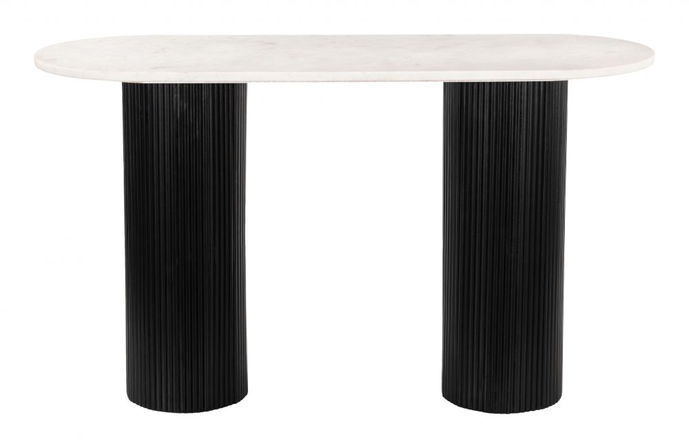 black console table