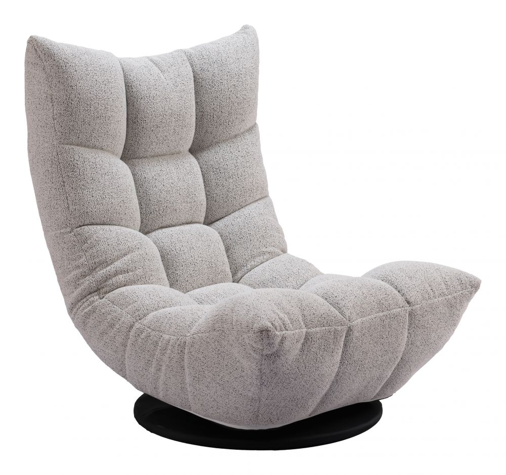 grey fabric accent chair