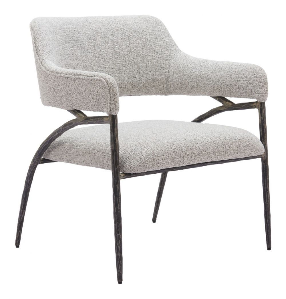 grey fabric accent chair