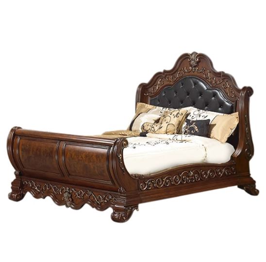 brown single bed