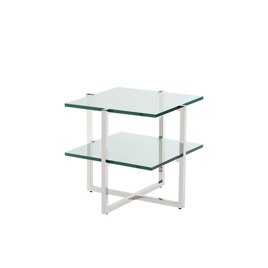 glass side table