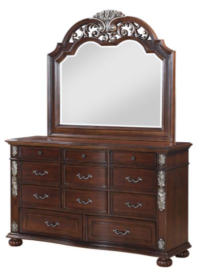 cherry dresser& mirror