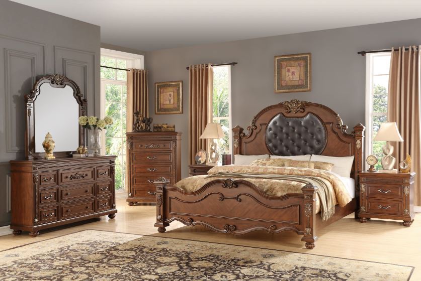 cherry wooden bedroom set