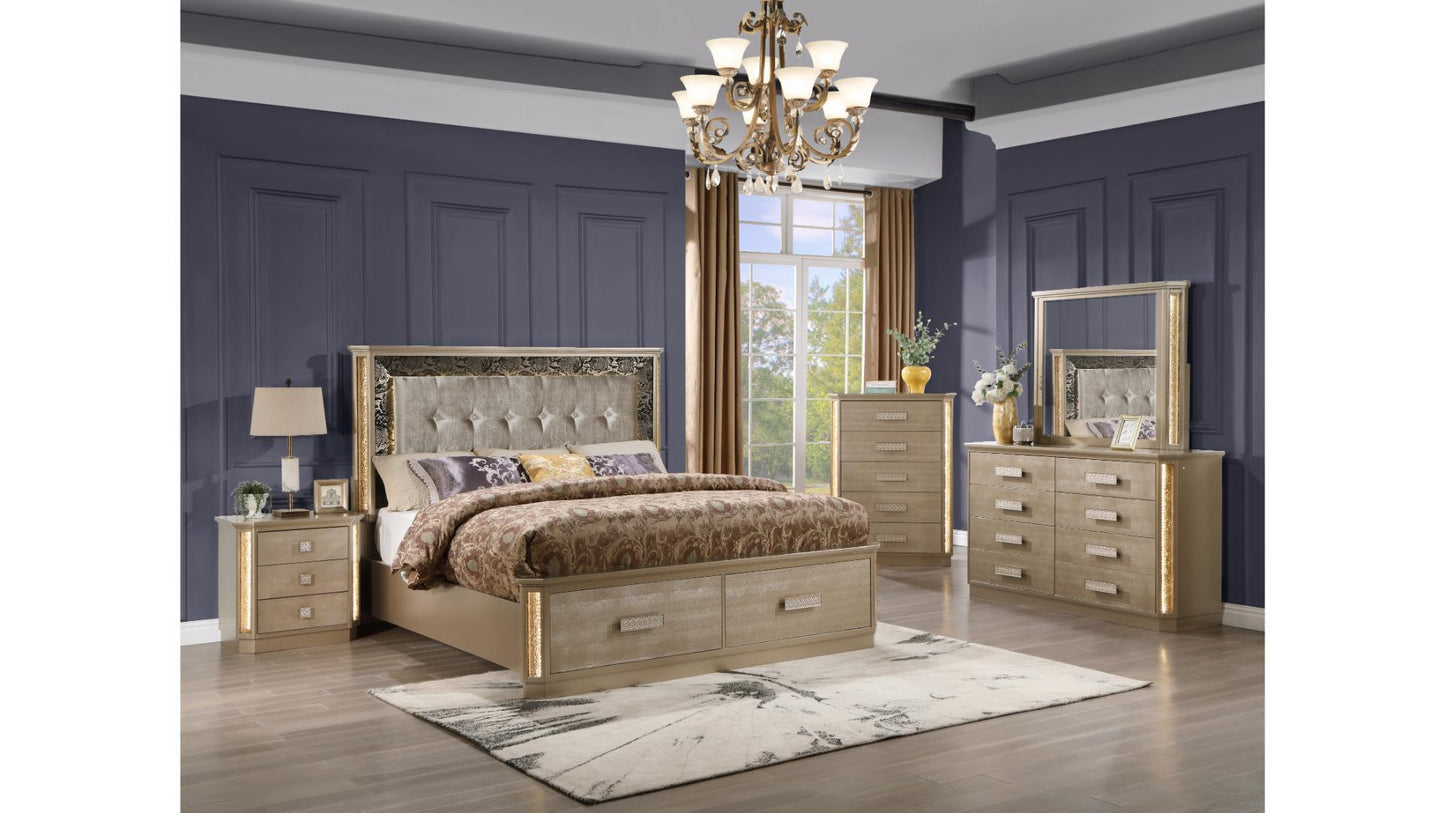 gold bedroom set