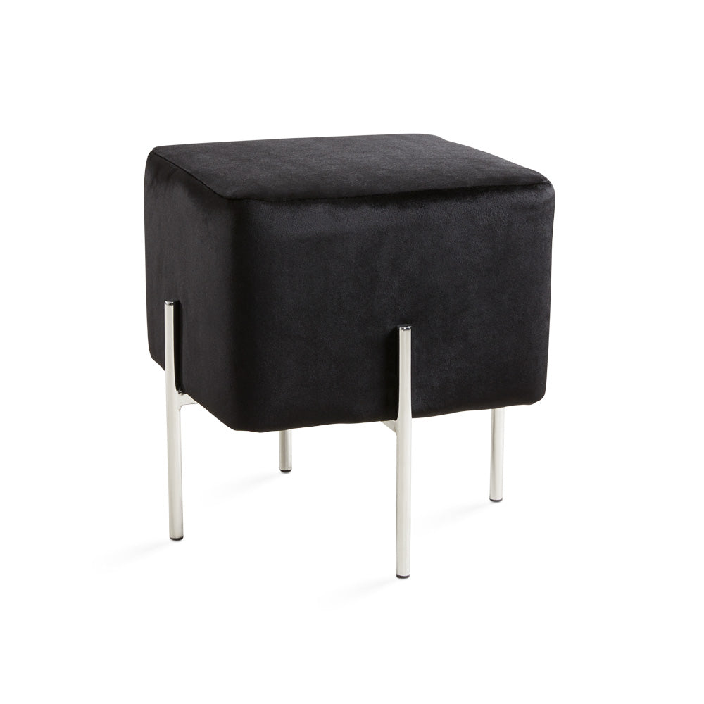 black fabric ottoman