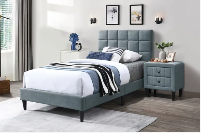 fabric single bed