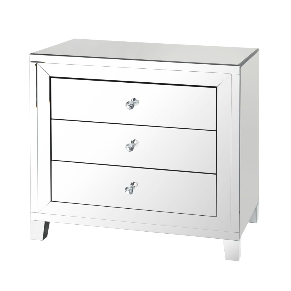 silver nightstand