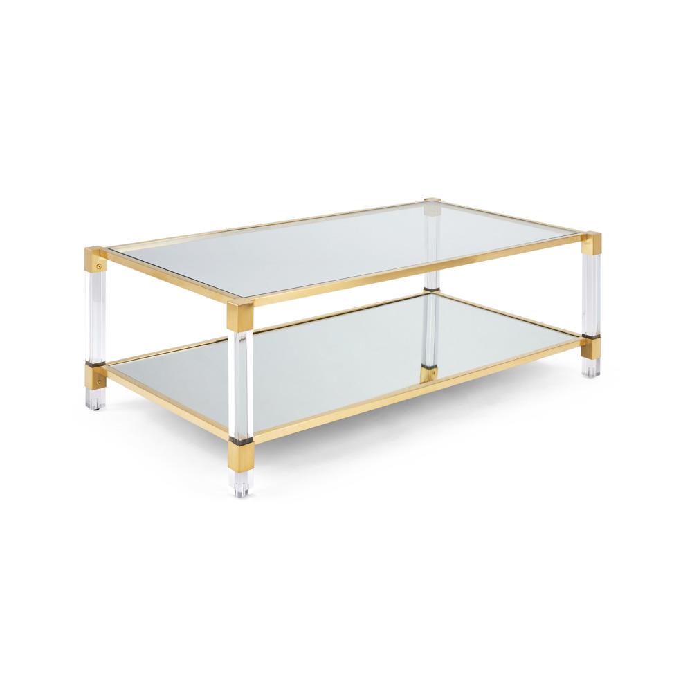 gold glass coffee table