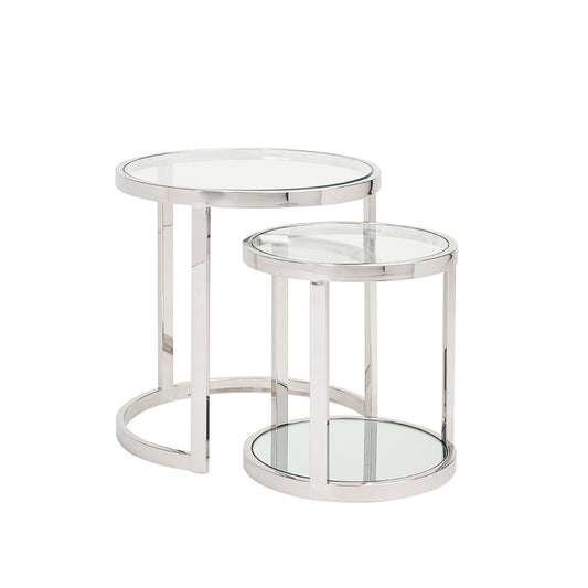 glass end table