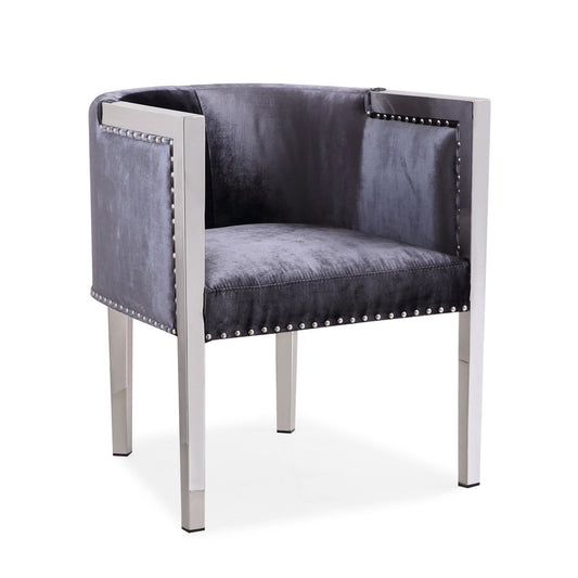 charcoal fabric accent chair