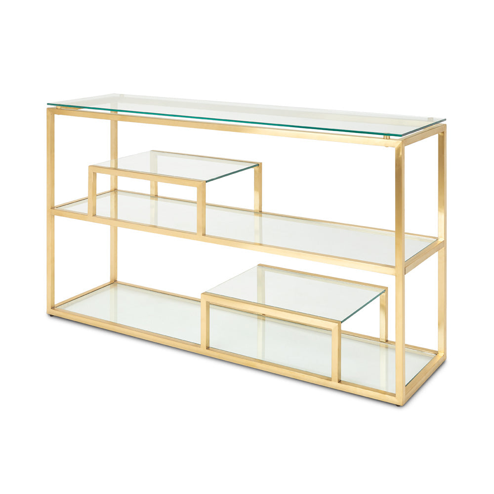 gold console table