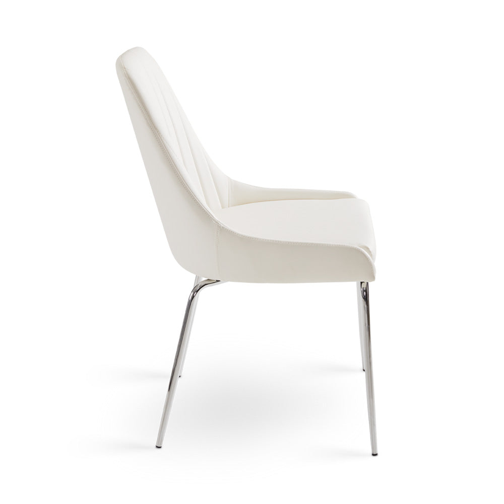 white dining chair