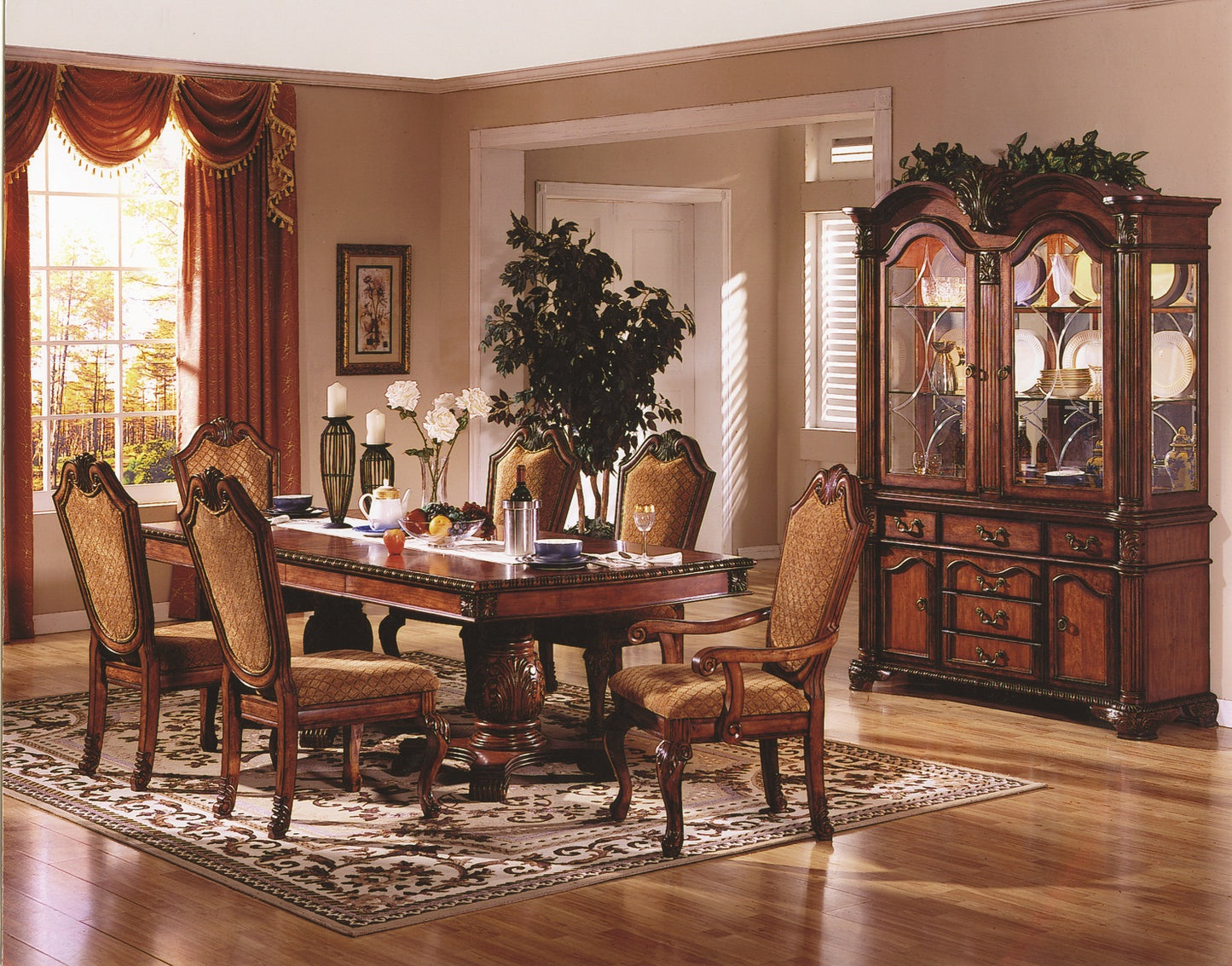 brown dining set