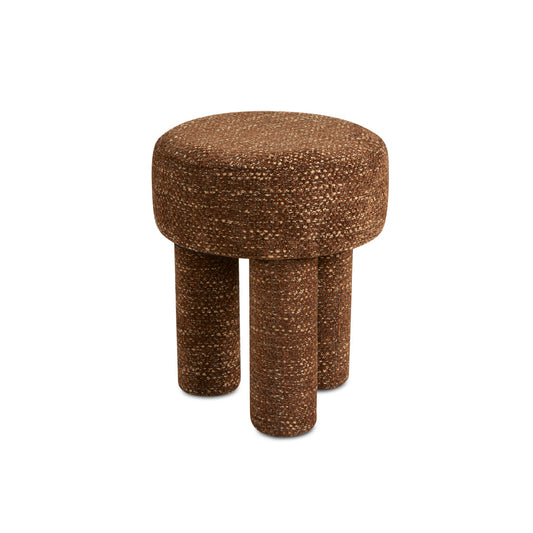 brown fabric ottoman