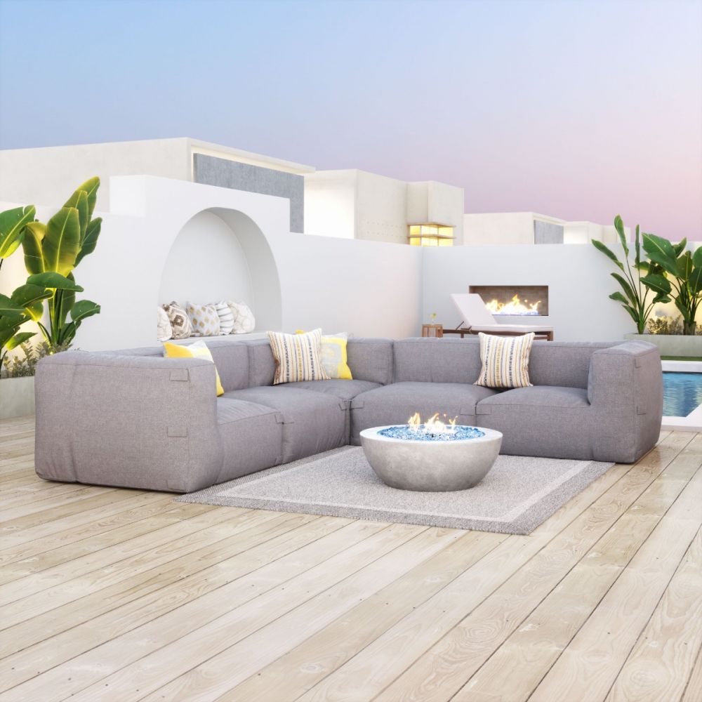 grey outdoor sectional sofa