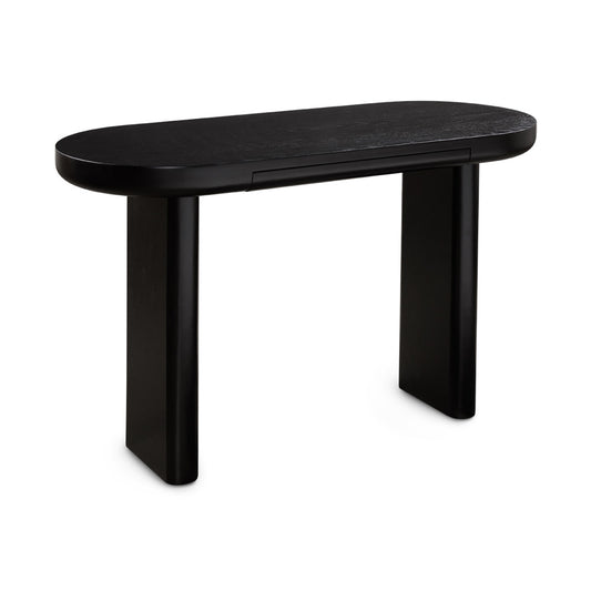 black wood console table