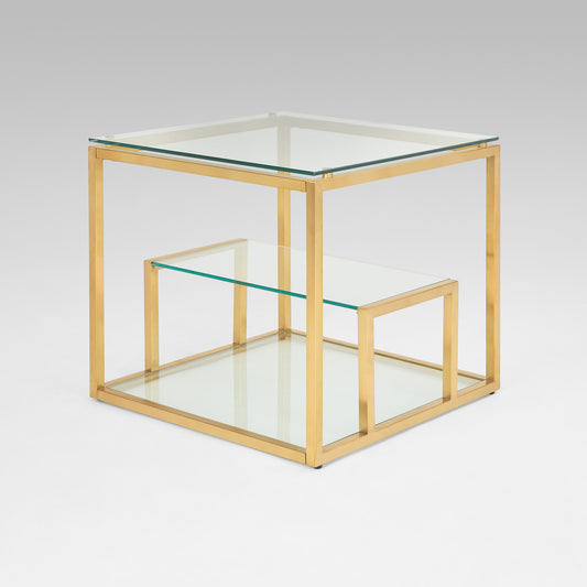 glass side table