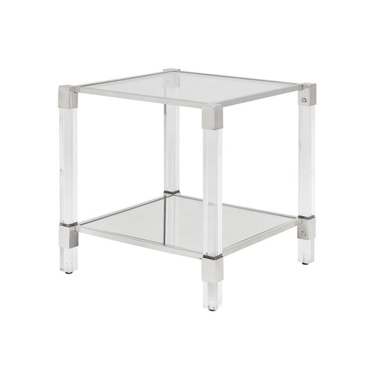 glass end table