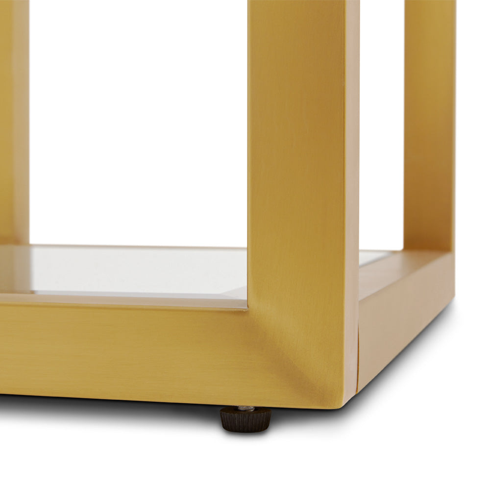 gold console table