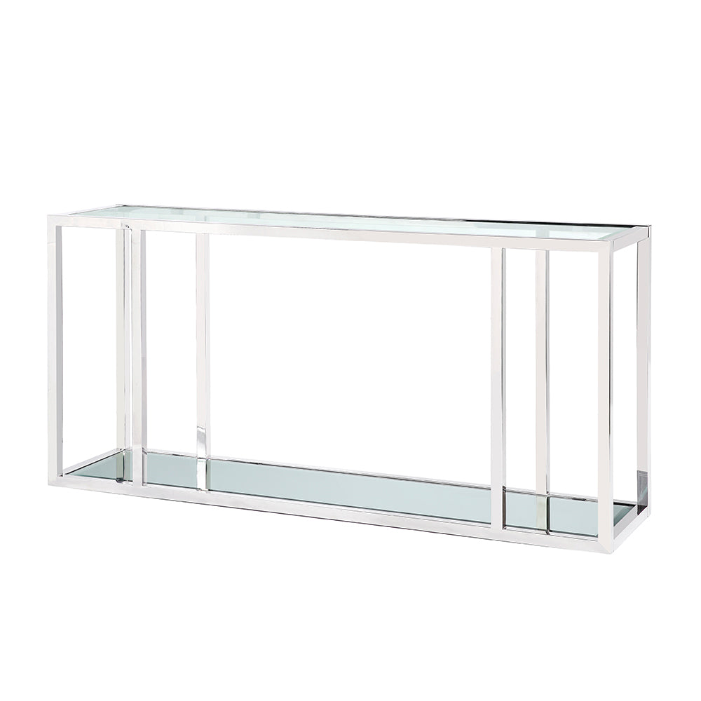 silver console table