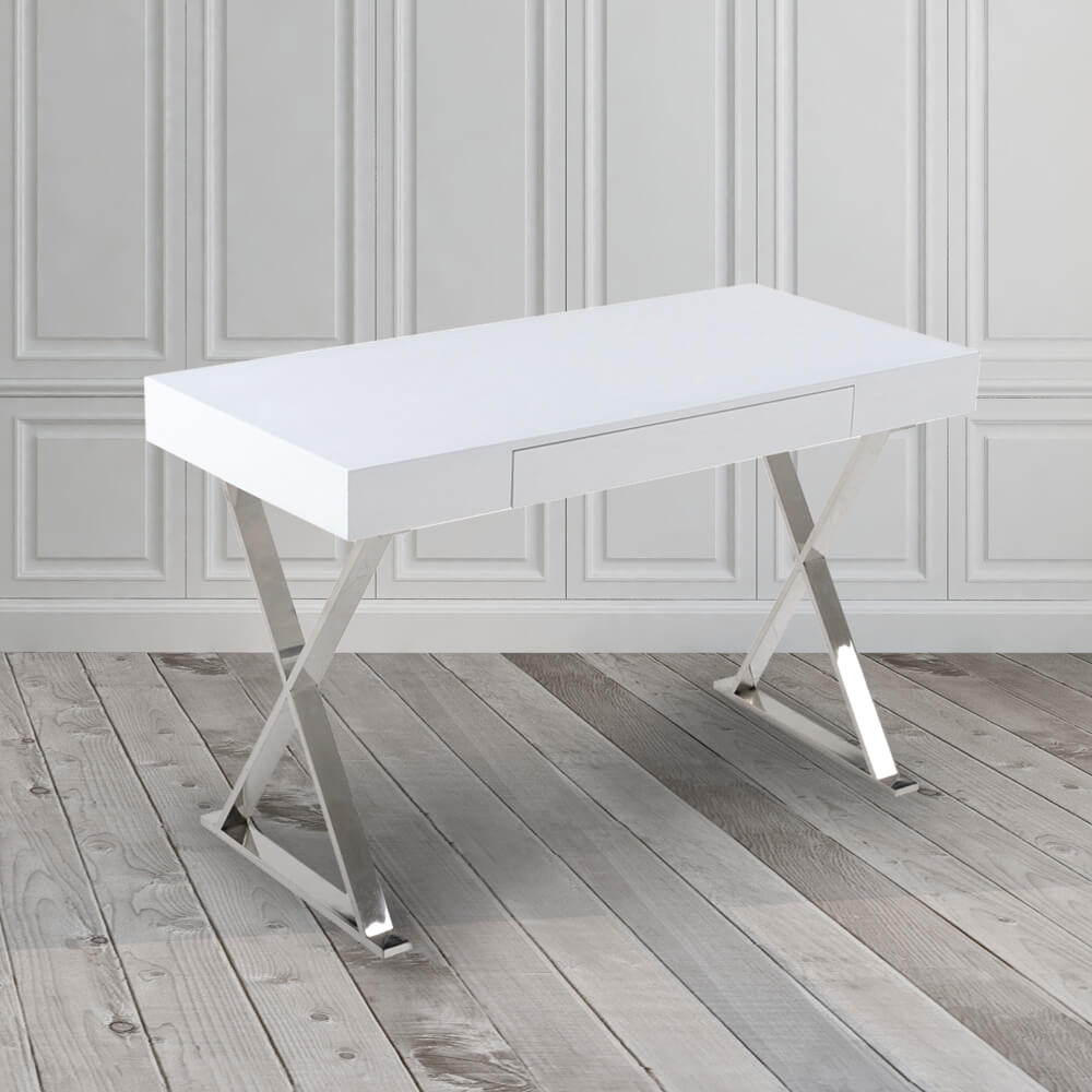 white console table