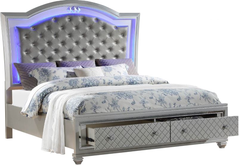 silver storage bed