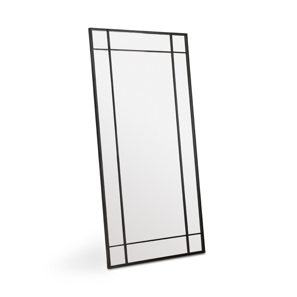 black frame floor mirror