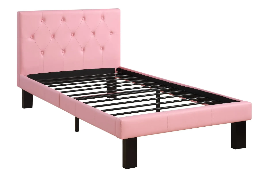 pink single bed