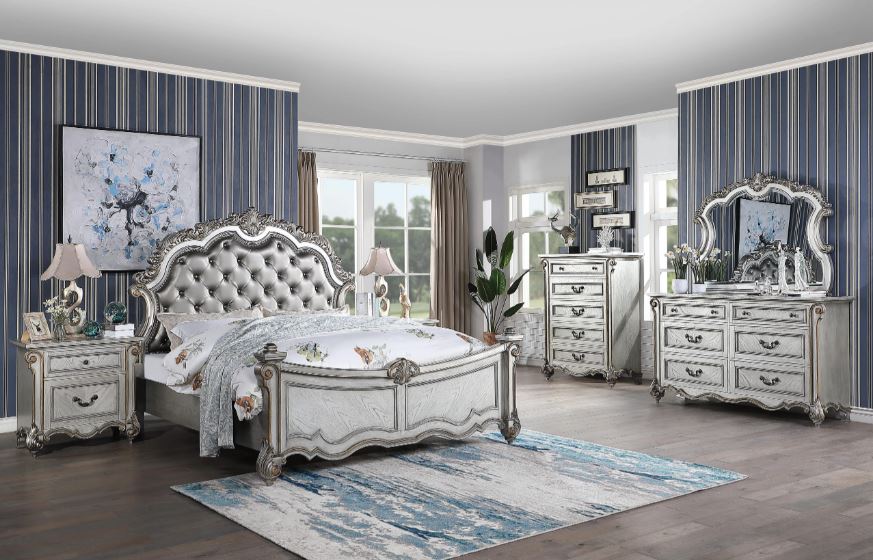 silver bedroom set