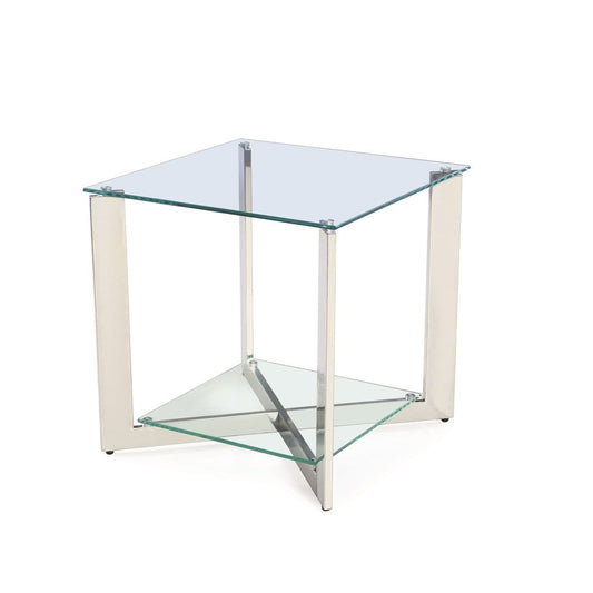 glass side table