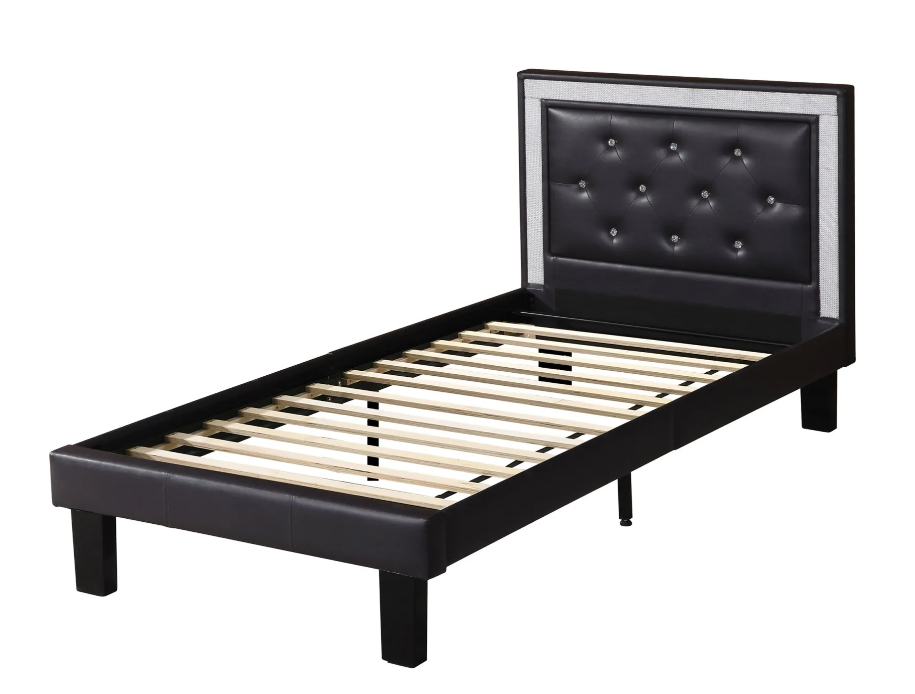 black single bed