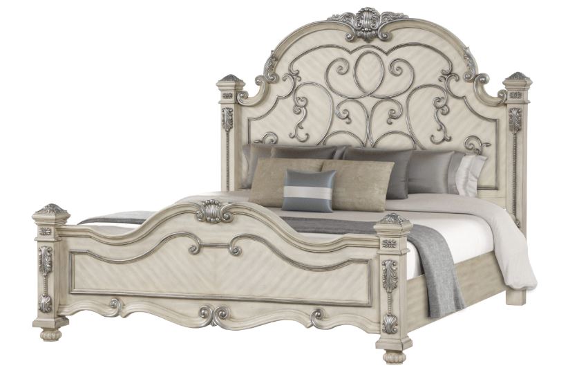 cream single bed