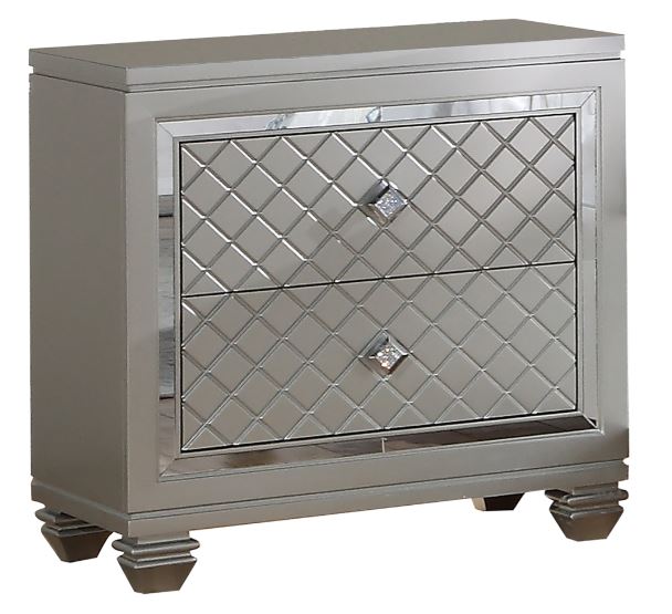 silver nightstand