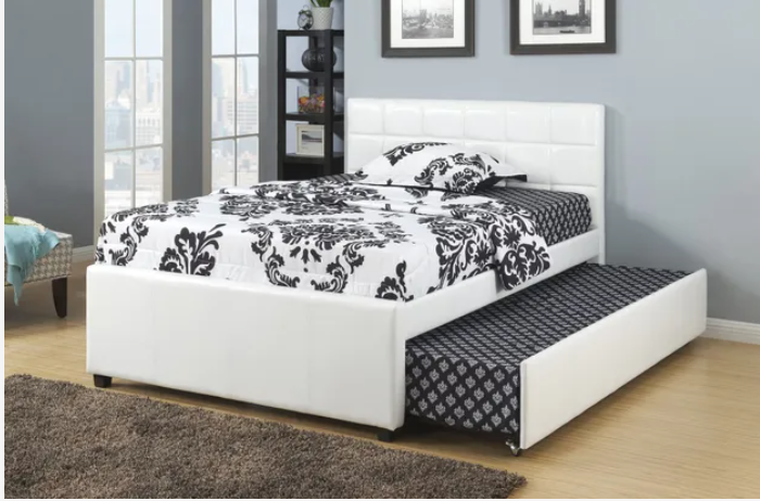 white single bed