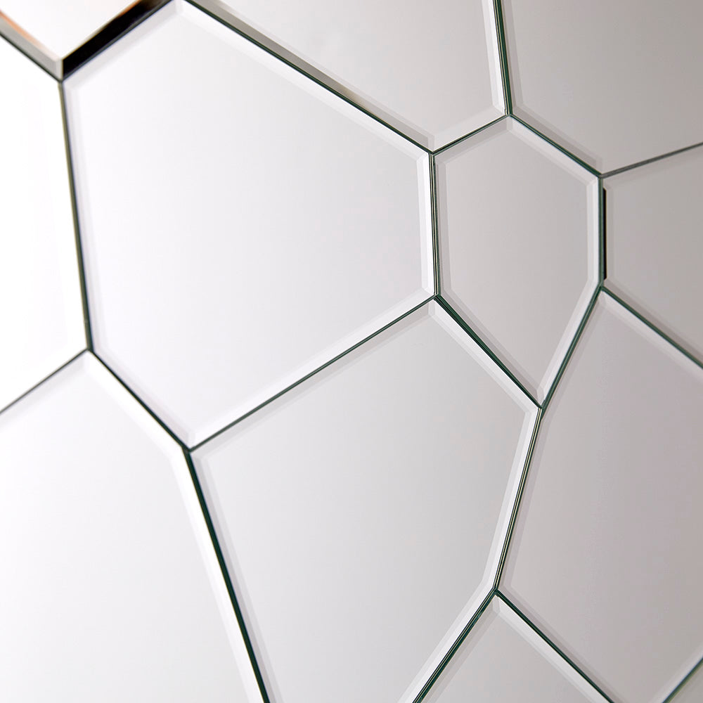 silver wall mirror