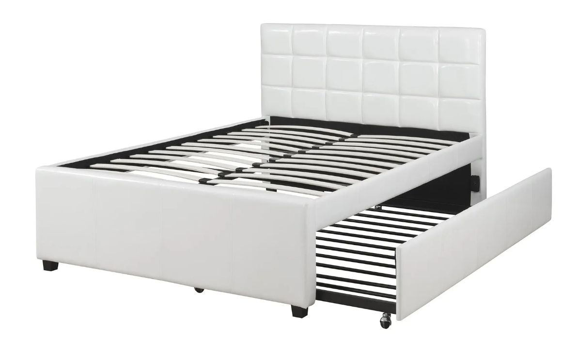 leather single bed