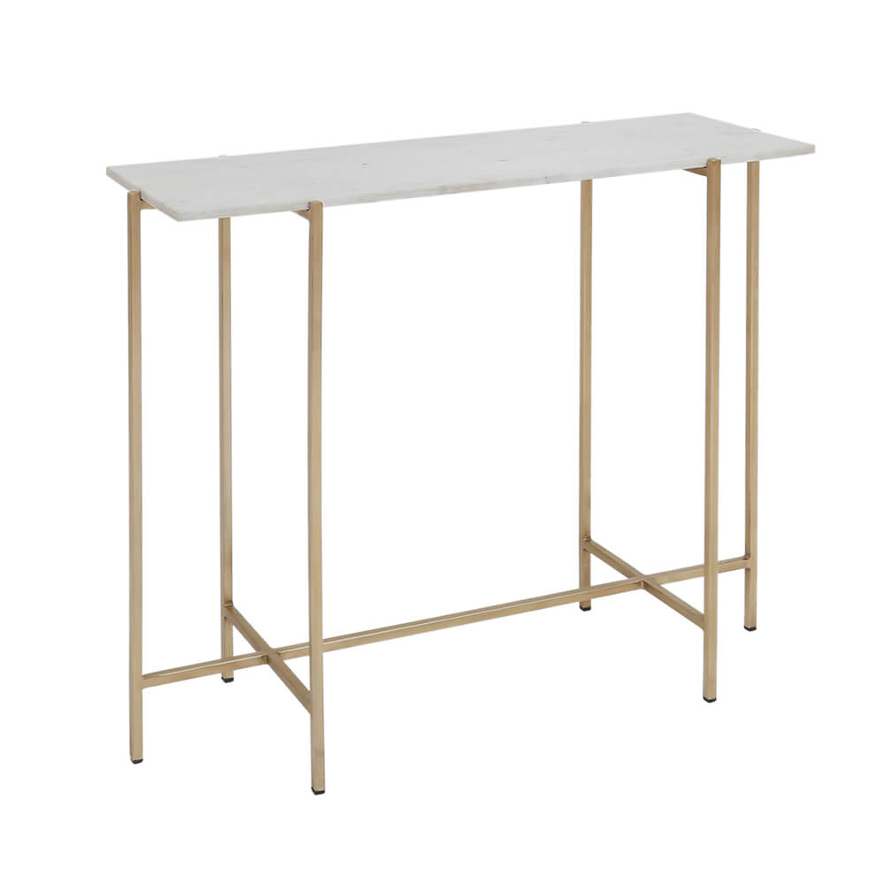 gold marble console table