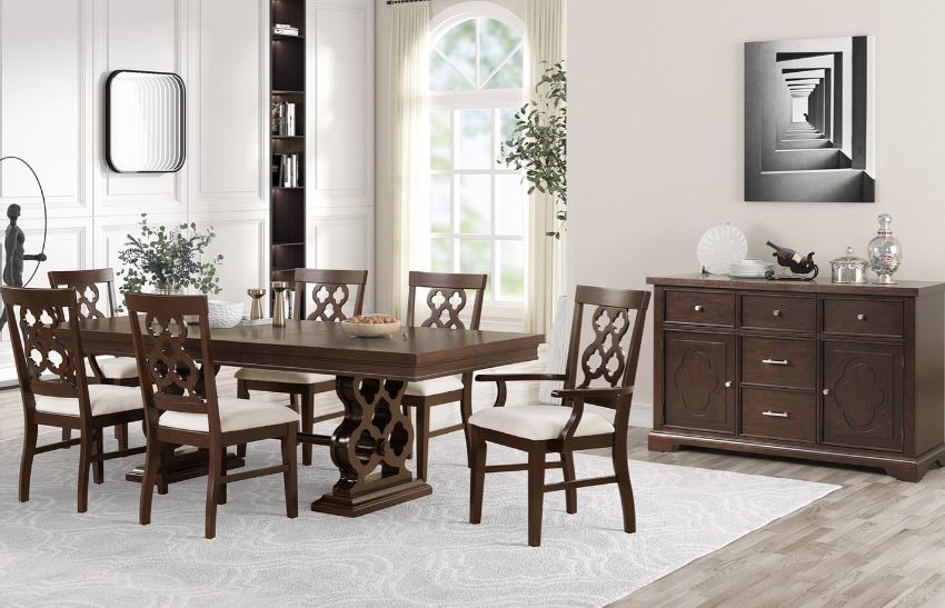 brown dining set