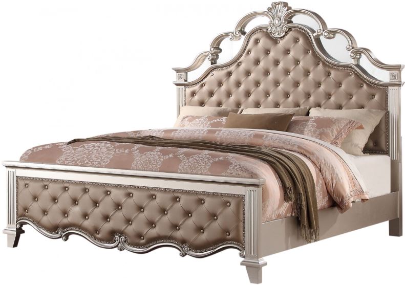 beige single bed