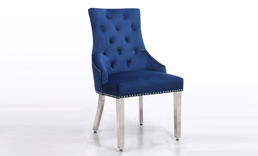 blue dining chairs