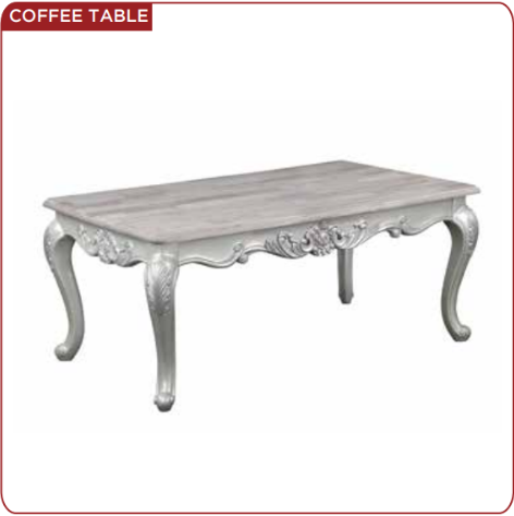 silver wood coffee table