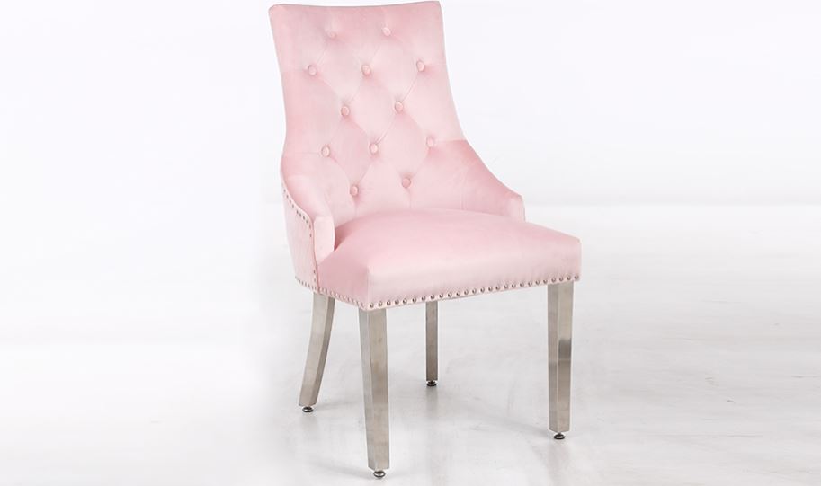 pink dining chairs